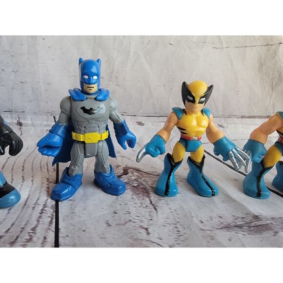 Imaginext DC Comics Super Hero Friends Fisher Price Batman Wolverine Robin - Picture 3 of 8